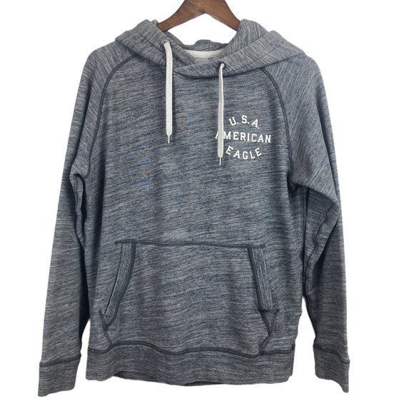 American Eagle Outfitters Other - American Eagle Hoodie Sweatshirt M Mens Gray Pullover Pocket Casual Cotton AE